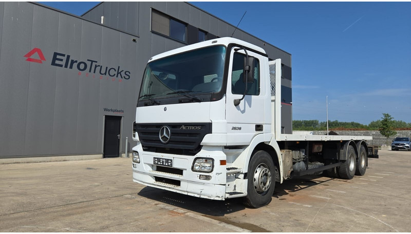 Mercedes-Benz Actros 2636 (6X4 / LAMES / GRAND PONT / MP2 / STEEL SUSP. / BOITE MANUELLE / MANUAL GEARBOX / 9M CHASSIS !!!) - Bortu kravas automašīna/ Platforma: foto 1 Mercedes-Benz Actros 2636 (6X4 / LAMES / GRAND PONT / MP2 / STEEL SUSP. / BOITE MANUELLE / MANUAL GEARBOX / 9M CHASSIS !!!) - Bortu kravas automašīna/ Platforma: foto 1