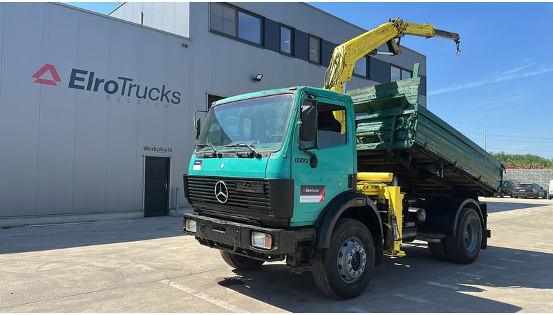 Mercedes-Benz SK 1722 (4X4 / LAMES / GRAND PONT / GRUE / TRES PROPRE / BIG HUB / STEEL SUSP. / V6) - Kravas automašīna pašizgāzējs, Kravas auto ar manipulatoru: foto 1 Mercedes-Benz SK 1722 (4X4 / LAMES / GRAND PONT / GRUE / TRES PROPRE / BIG HUB / STEEL SUSP. / V6) - Kravas automašīna pašizgāzējs, Kravas auto ar manipulatoru: foto 1