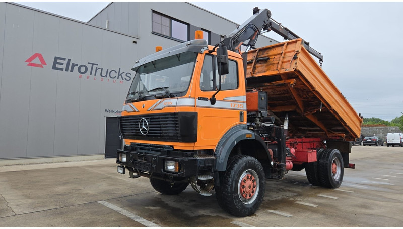 Mercedes-Benz SK 1735 (V8 2X TURBO / 4X4 / PARFAIT ETAT !!!! / GRUE / LAMES / GRAND PONT / TOP CONDITION !!!) - Kravas automašīna pašizgāzējs, Kravas auto ar manipulatoru: foto 1 Mercedes-Benz SK 1735 (V8 2X TURBO / 4X4 / PARFAIT ETAT !!!! / GRUE / LAMES / GRAND PONT / TOP CONDITION !!!) - Kravas automašīna pašizgāzējs, Kravas auto ar manipulatoru: foto 1
