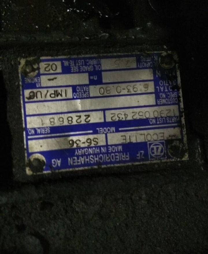 ZF 6S-36, 6S 36 MAN - Pārnesumkārba - Kravas automašīna: foto 4 ZF 6S-36, 6S 36 MAN - Pārnesumkārba - Kravas automašīna: foto 4