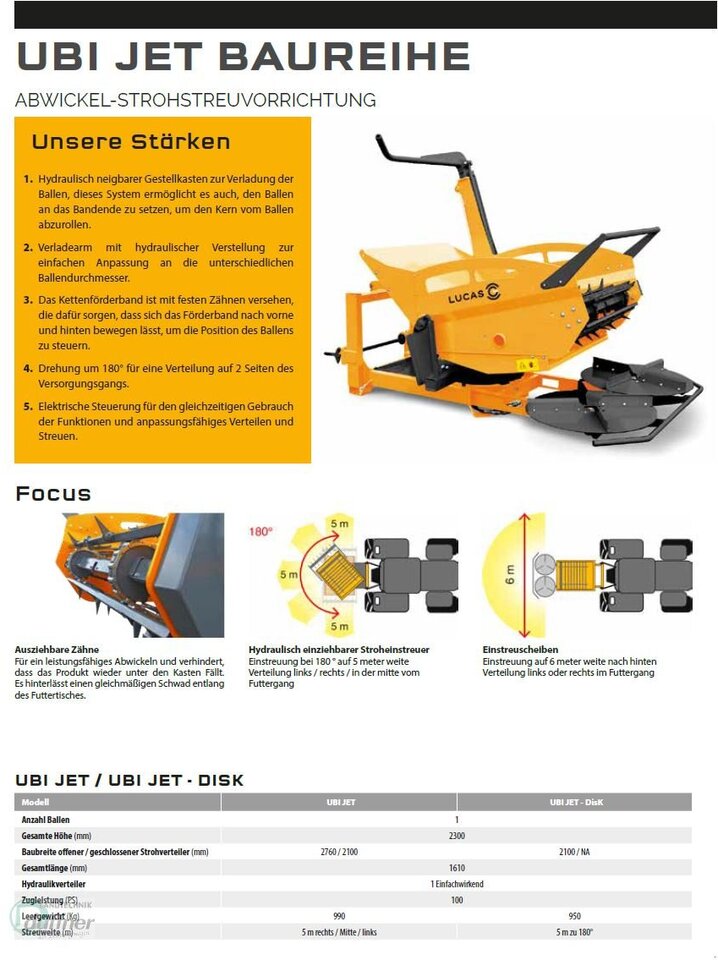 Lucas UBI JET Anbau Dreipunkt - Ruļļu ietinējs: foto 1 Lucas UBI JET Anbau Dreipunkt - Ruļļu ietinējs: foto 1