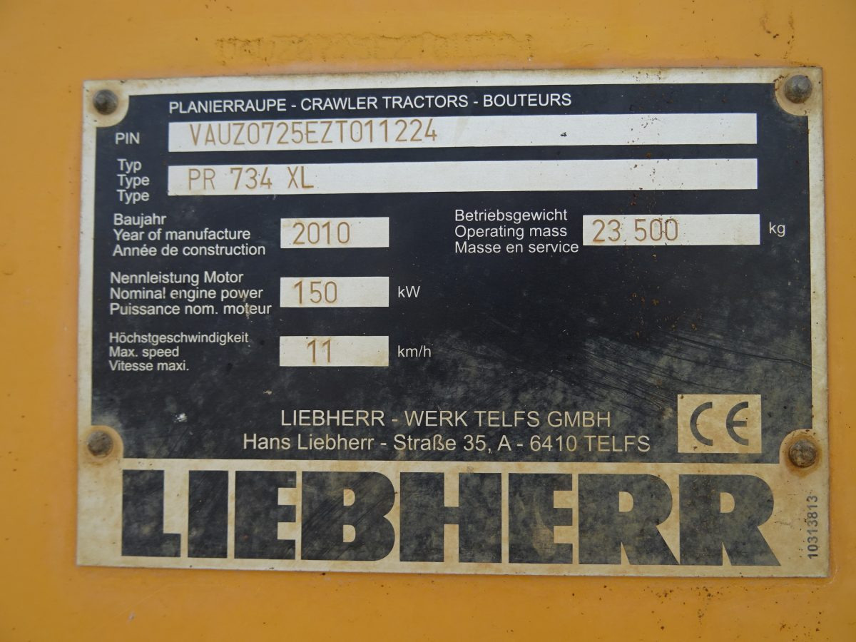 Buldozers LIBHERR PR 734 XL: foto 9