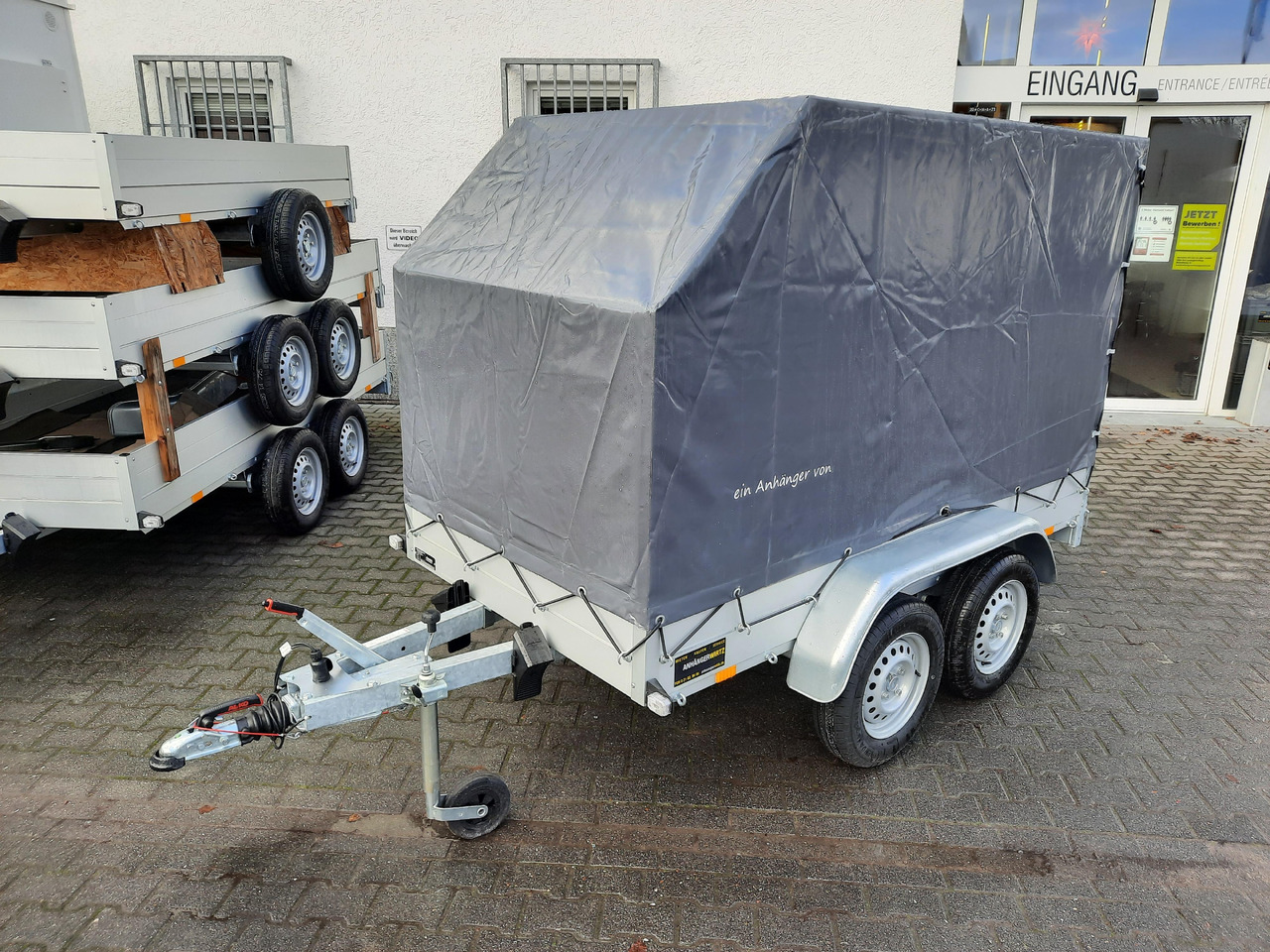 Aluliner Planen Anhänger GTT 2000 251x126x150cm Plane aero schräg (S) 2000kg - Piekabe ar tentu: foto 4 Aluliner Planen Anhänger GTT 2000 251x126x150cm Plane aero schräg (S) 2000kg - Piekabe ar tentu: foto 4