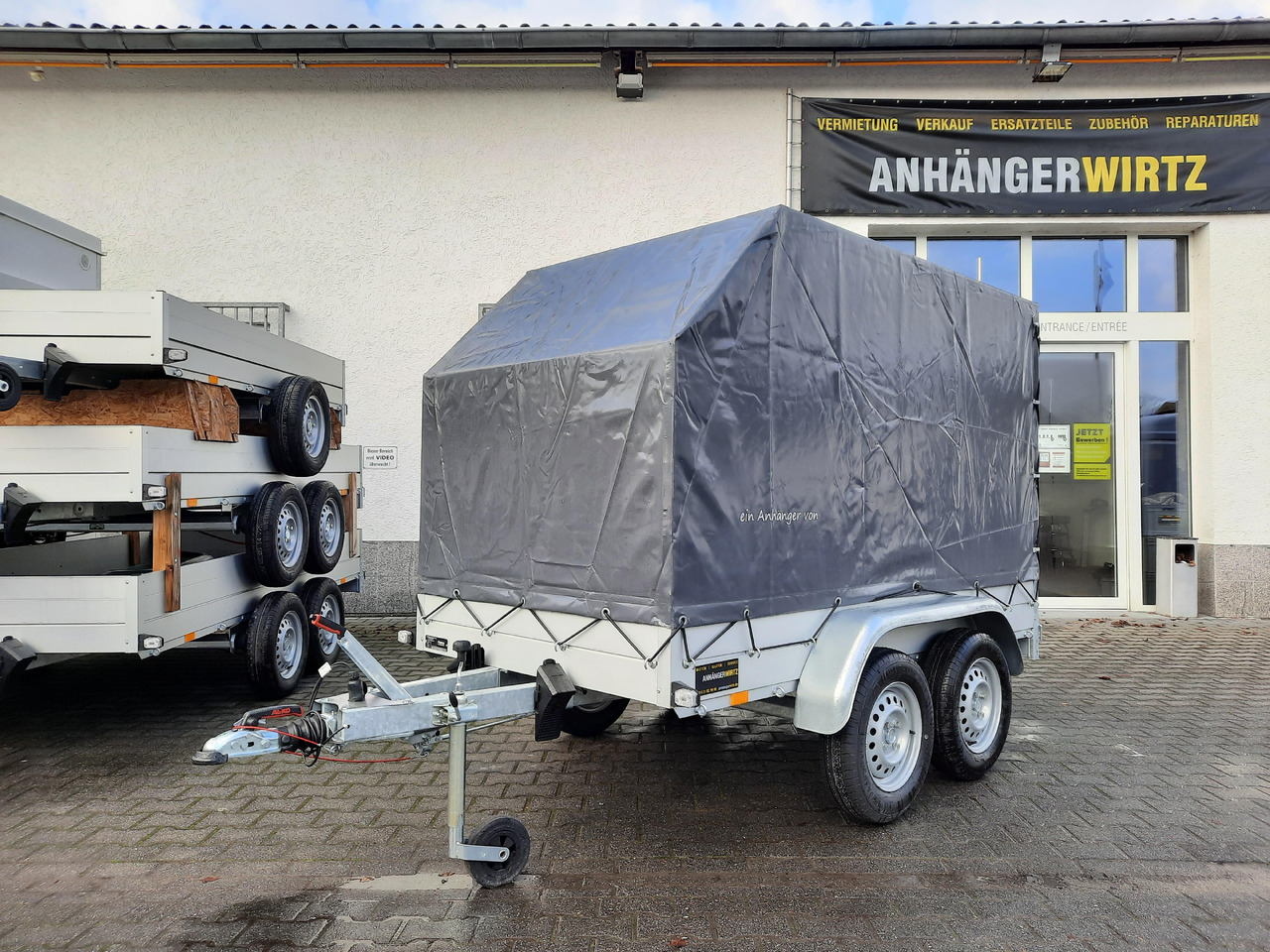 Aluliner Planen Anhänger GTT 2000 251x126x150cm Plane aero schräg (S) 2000kg - Piekabe ar tentu: foto 2 Aluliner Planen Anhänger GTT 2000 251x126x150cm Plane aero schräg (S) 2000kg - Piekabe ar tentu: foto 2