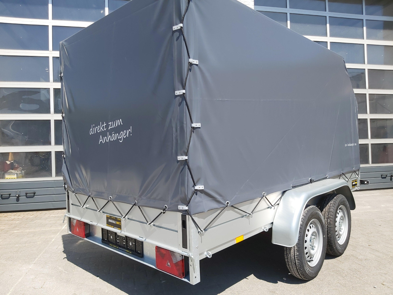 Aluliner Planen Anhänger GTT 2000 301x151x150cm Plane grau schräg (M) 2000kg Aktion - Piekabe ar tentu: foto 3 Aluliner Planen Anhänger GTT 2000 301x151x150cm Plane grau schräg (M) 2000kg Aktion - Piekabe ar tentu: foto 3
