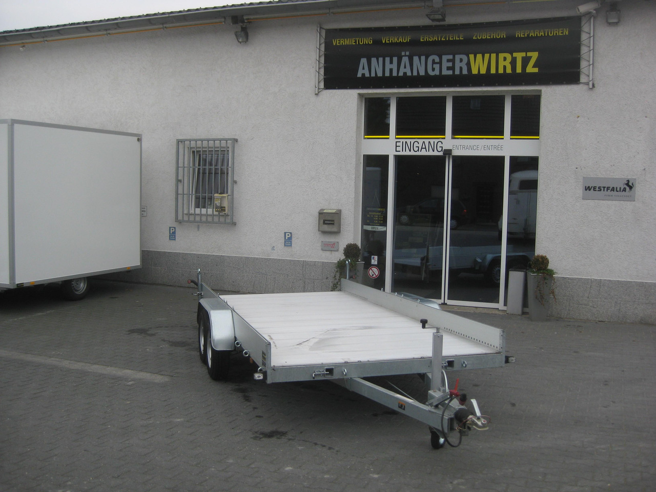 Anssems Transporter AMT 2500 440x190x18cm Aluboden Alurampen Seilwinde 2500kg Modell 22 - Bortu piekabe/ Platforma: foto 1 Anssems Transporter AMT 2500 440x190x18cm Aluboden Alurampen Seilwinde 2500kg Modell 22 - Bortu piekabe/ Platforma: foto 1