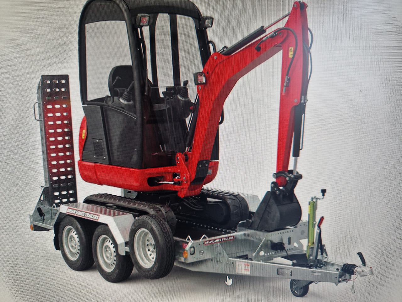 Brian James Digger Plant 543-2813-35 280x130cm Auffahrrampen klappbar Reserverad 3500kg - Celtniecības tehnikas piekabe: foto 2 Brian James Digger Plant 543-2813-35 280x130cm Auffahrrampen klappbar Reserverad 3500kg - Celtniecības tehnikas piekabe: foto 2