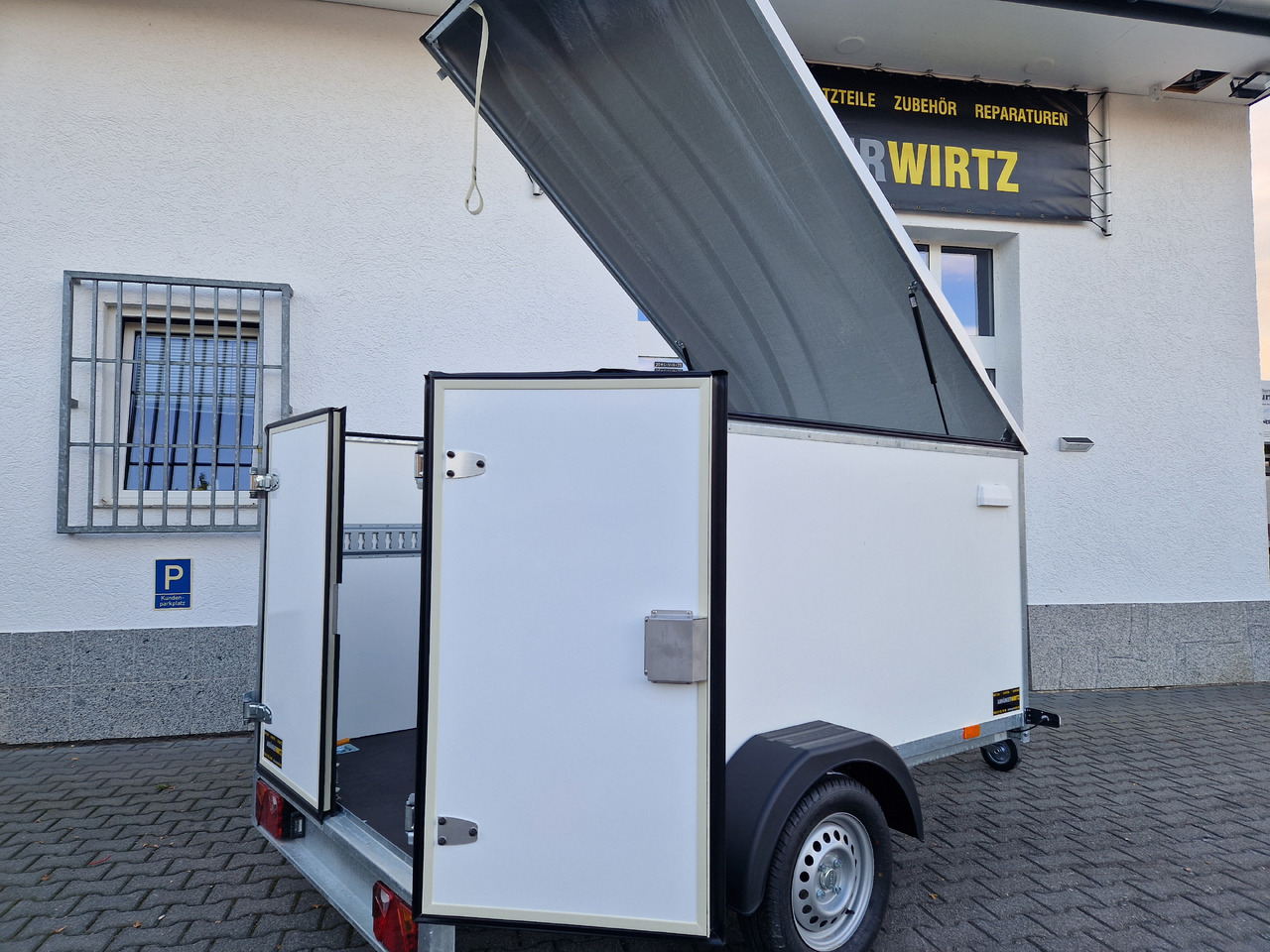 Auto piekabe Kargo Deckel TFDL 250.00 U 245x130x140cm Hecktüren Stützen (S) 100km/H 750kg: foto 8