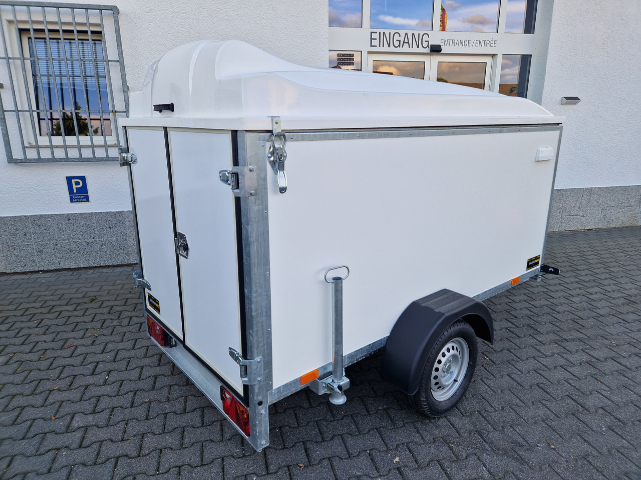 Auto piekabe Kargo Deckel TFDL 250.00 U 245x130x140cm Hecktüren Stützen (S) 100km/H 750kg: foto 11