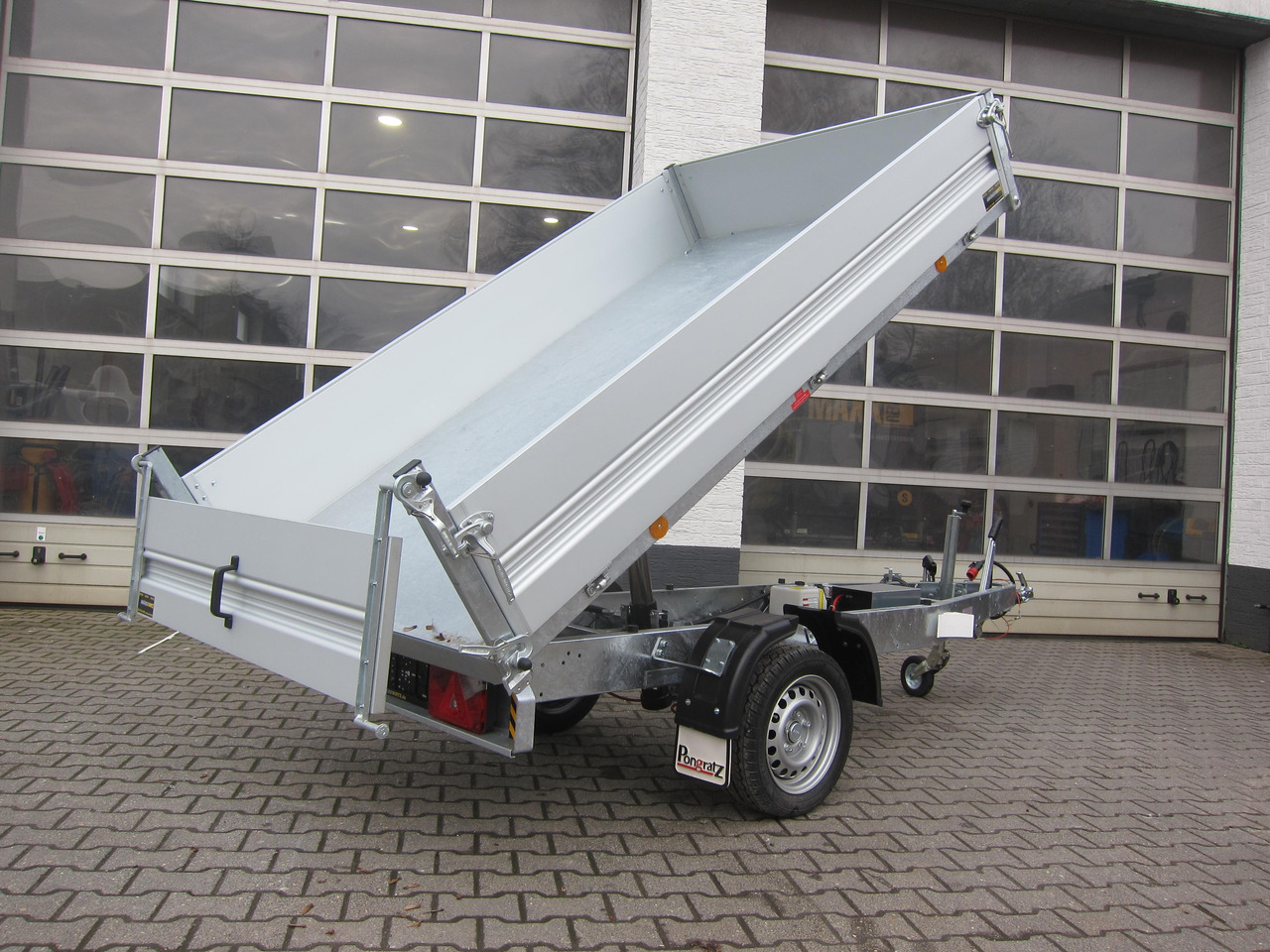 Piekabe pašizgāzējs Pongratz Kipper RK 2600/15 G-AL Elektrisch + Notpumpe 260x151x36cm Stahlboden Pendel 13" 1800kg: foto 8