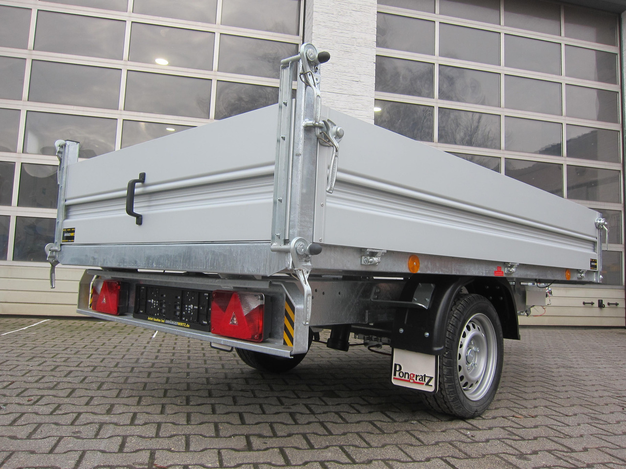 Piekabe pašizgāzējs Pongratz Kipper RK 2600/15 G-AL Elektrisch + Notpumpe 260x151x36cm Stahlboden Pendel 13" 1800kg: foto 6