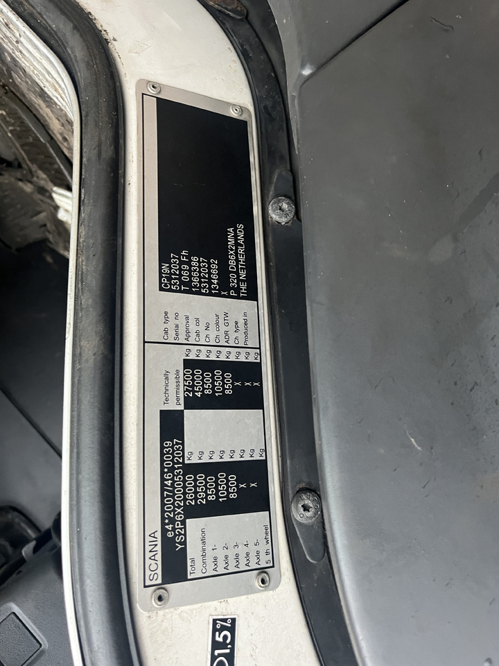 Scania P320 6x2 Chassis Cab - Šasija kravas automašīna: foto 5 Scania P320 6x2 Chassis Cab - Šasija kravas automašīna: foto 5