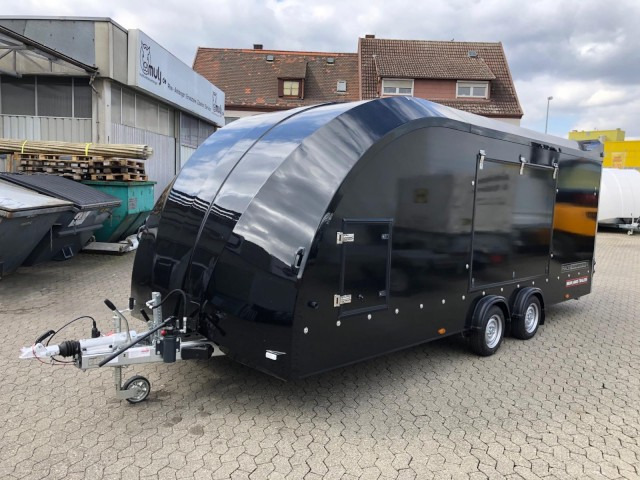 Brian James Race Transporter 4, schwarz 100 km/h RT4 384-1060, 5500 x 2120 mm, 3,5 to. - Piekabe autovedējs: foto 4 Brian James Race Transporter 4, schwarz 100 km/h RT4 384-1060, 5500 x 2120 mm, 3,5 to. - Piekabe autovedējs: foto 4