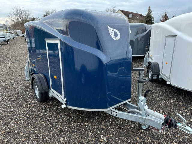 Cheval Liberte Debon Fourgon Cargo 2 Poly + Türe blau 1300 kg, 100 km/h, 300x155x168cm - Piekabe slēgtā virsbūve: foto 1 Cheval Liberte Debon Fourgon Cargo 2 Poly + Türe blau 1300 kg, 100 km/h, 300x155x168cm - Piekabe slēgtā virsbūve: foto 1