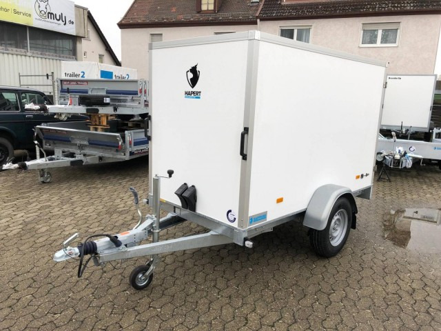 Hapert Sapphire L-1 250x130x150cm, ZG 1,35 to., Koffer Türe - Piekabe slēgtā virsbūve: foto 1 Hapert Sapphire L-1 250x130x150cm, ZG 1,35 to., Koffer Türe - Piekabe slēgtā virsbūve: foto 1