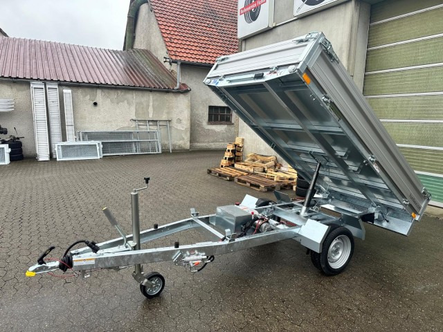 Humbaur HUK 182715 Heckkipper 1,8 t. E-Pumpe, 2680 x 1500 x 300mm - Piekabe pašizgāzējs: foto 2 Humbaur HUK 182715 Heckkipper 1,8 t. E-Pumpe, 2680 x 1500 x 300mm - Piekabe pašizgāzējs: foto 2