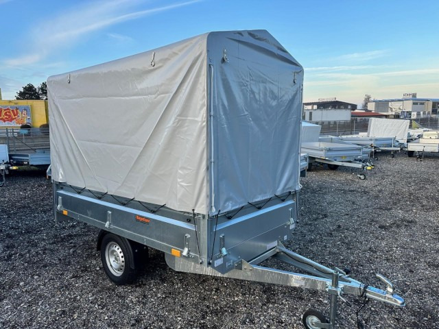 Neptun GN124, N7-263 KPS, 750 kg 2630 x 1450 x 400 mm, mit Hochplane 160 cm - Auto piekabe: foto 1 Neptun GN124, N7-263 KPS, 750 kg 2630 x 1450 x 400 mm, mit Hochplane 160 cm - Auto piekabe: foto 1