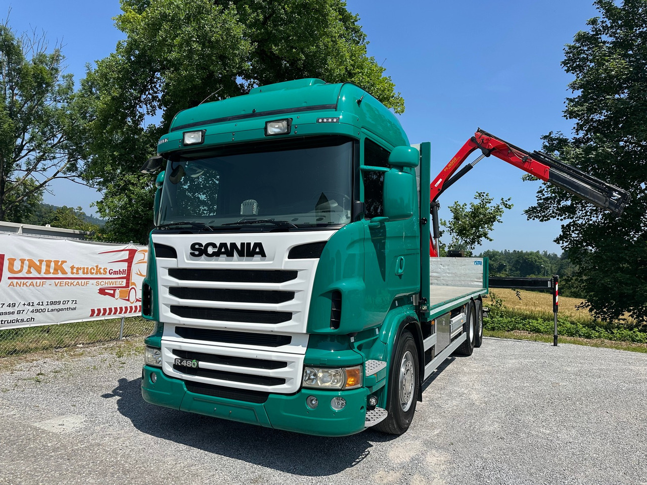 SCANIA R 480 6x2 Palfinger 16502 - Bortu kravas automašīna/ Platforma, Kravas auto ar manipulatoru: foto 1 SCANIA R 480 6x2 Palfinger 16502 - Bortu kravas automašīna/ Platforma, Kravas auto ar manipulatoru: foto 1