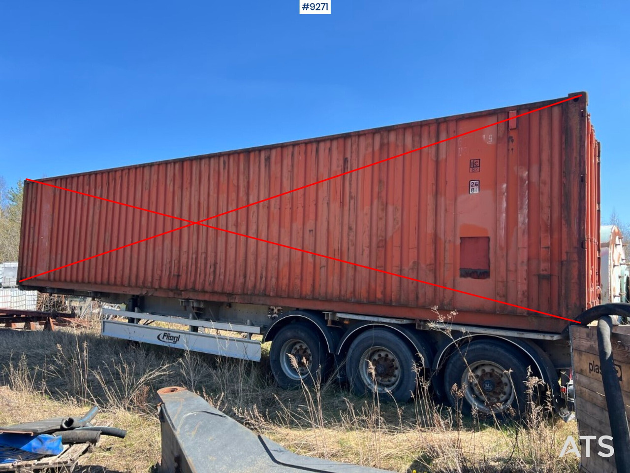 Container trailer- FLIEGL - Puspiekabe noņemamā virsbūve/ Konteineru vedējs: foto 1 Container trailer- FLIEGL - Puspiekabe noņemamā virsbūve/ Konteineru vedējs: foto 1