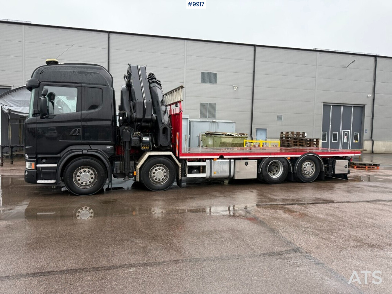 Crane truck/Flatbed truck Scania R520 8X2*6 HIAB XS 855E-8 HIPRO - Bortu kravas automašīna/ Platforma, Kravas auto ar manipulatoru: foto 2 Crane truck/Flatbed truck Scania R520 8X2*6 HIAB XS 855E-8 HIPRO - Bortu kravas automašīna/ Platforma, Kravas auto ar manipulatoru: foto 2