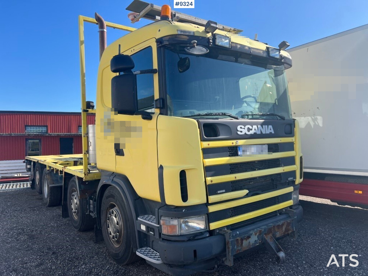 Flatbed truck Scania R124GB8X26NB420 - Bortu kravas automašīna/ Platforma: foto 3 Flatbed truck Scania R124GB8X26NB420 - Bortu kravas automašīna/ Platforma: foto 3