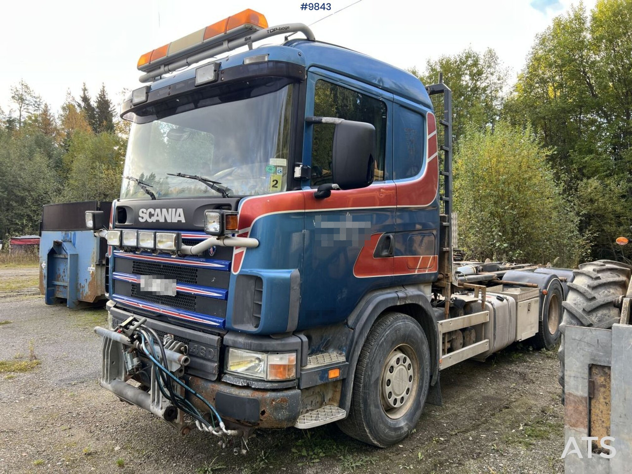 Scania R144 Hook Truck with plow equipment - Pacēlājs ar āķi: foto 1 Scania R144 Hook Truck with plow equipment - Pacēlājs ar āķi: foto 1