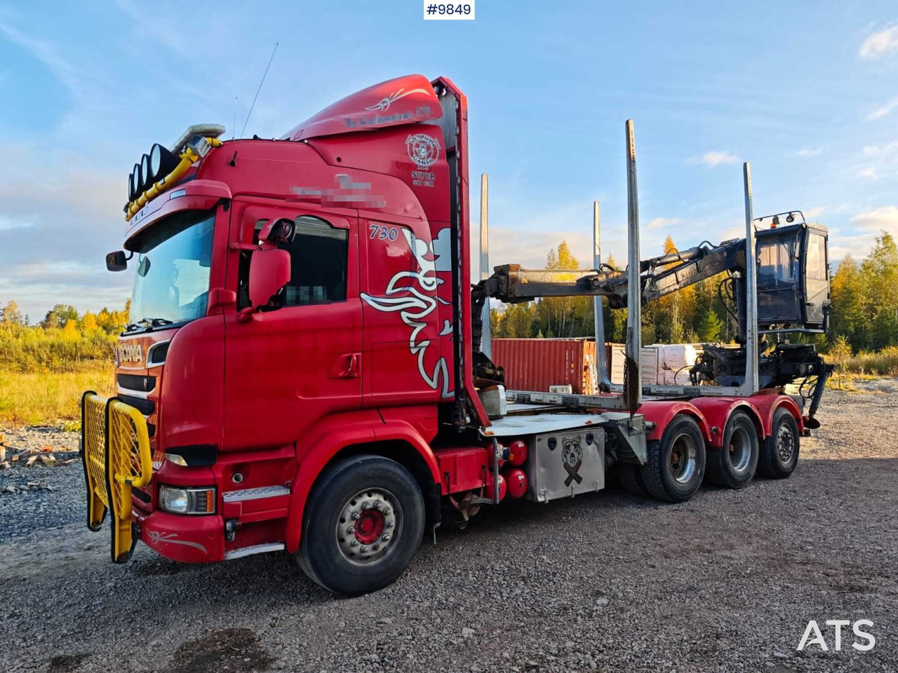 Scania R730 Tridem Timber Truck with Loglift F125S Crane (VIDEO) - Kokvedējs, Kravas auto ar manipulatoru: foto 1 Scania R730 Tridem Timber Truck with Loglift F125S Crane (VIDEO) - Kokvedējs, Kravas auto ar manipulatoru: foto 1