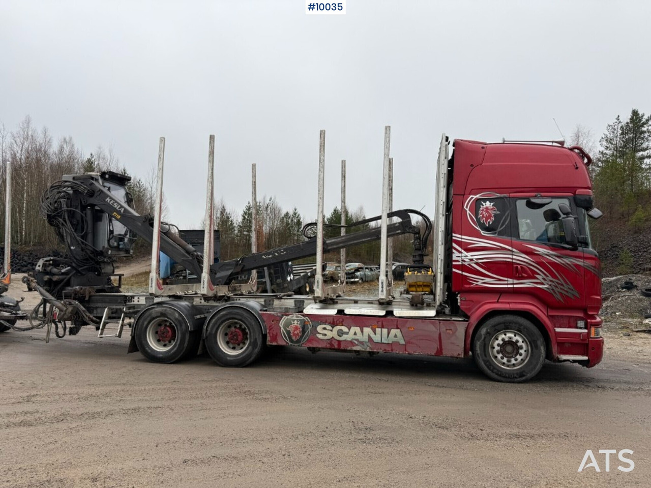 Scania R730 timber truck with crane and trailer (VIDEO) - Kokvedējs, Kravas auto ar manipulatoru: foto 3 Scania R730 timber truck with crane and trailer (VIDEO) - Kokvedējs, Kravas auto ar manipulatoru: foto 3