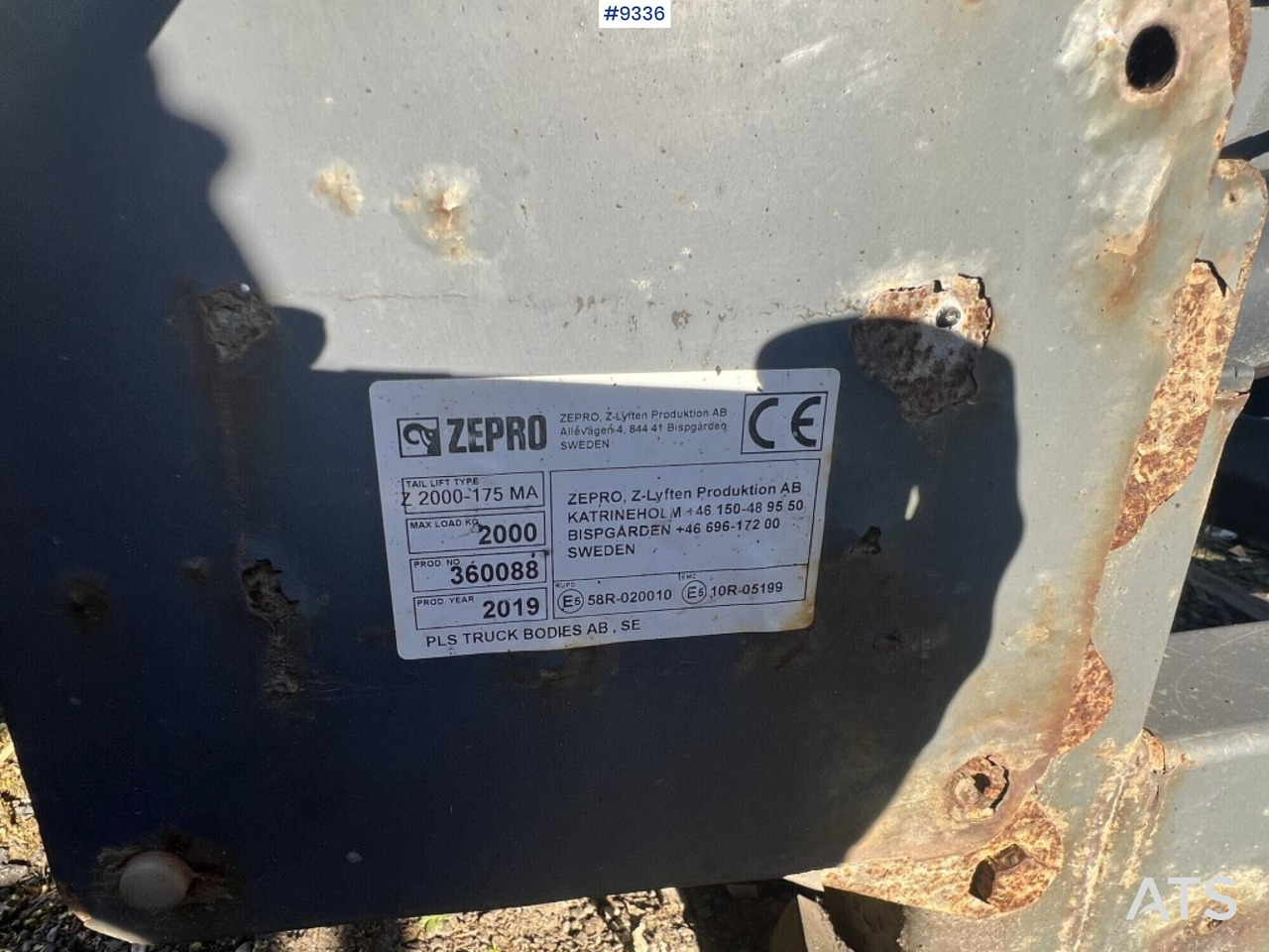 Tail Lift Zepro Z2000-175MA - Kravas lifts: foto 5 Tail Lift Zepro Z2000-175MA - Kravas lifts: foto 5