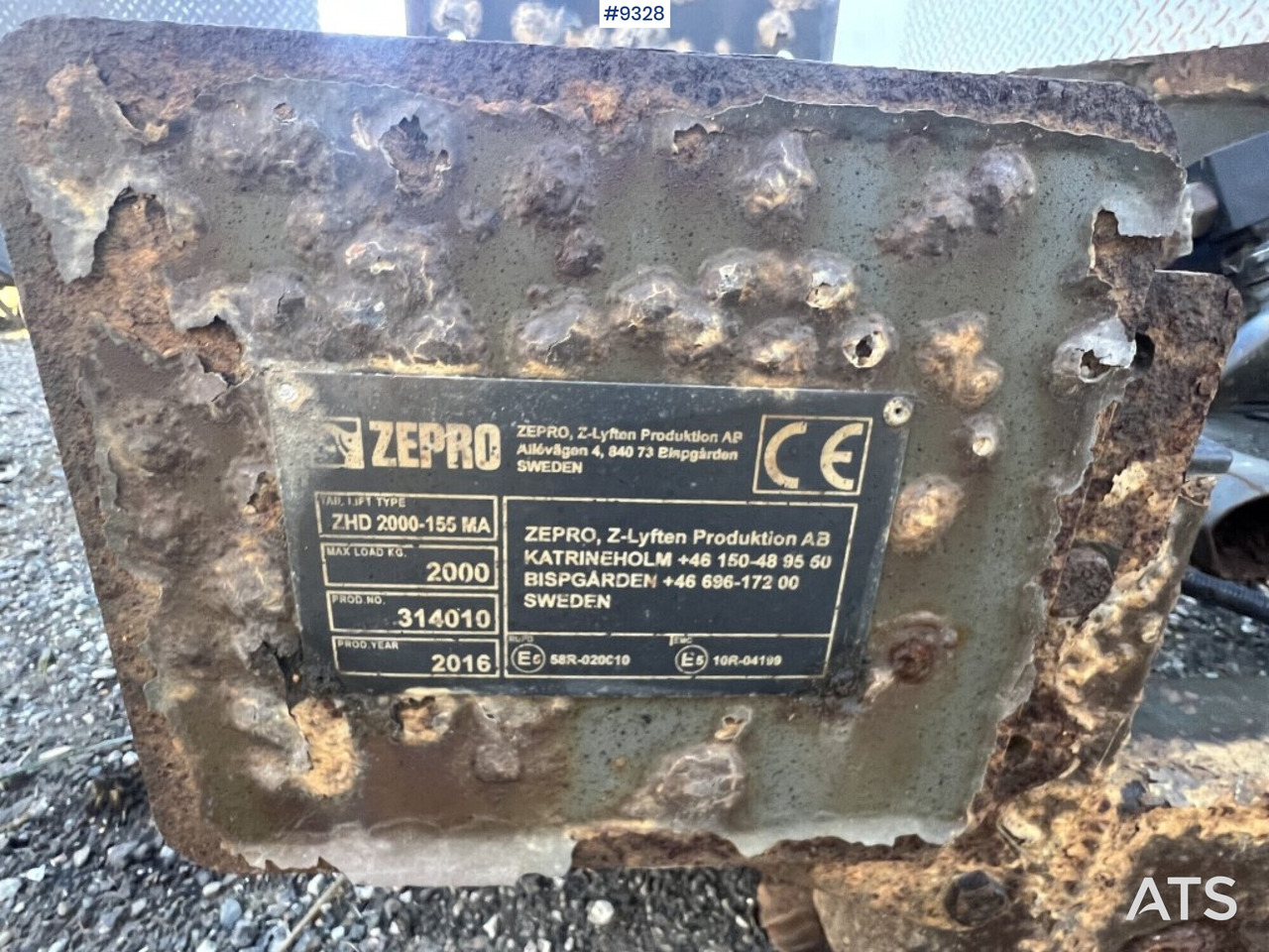 Tail lift - Zepro- ZHD 2000-155MA - Kravas lifts: foto 5 Tail lift - Zepro- ZHD 2000-155MA - Kravas lifts: foto 5