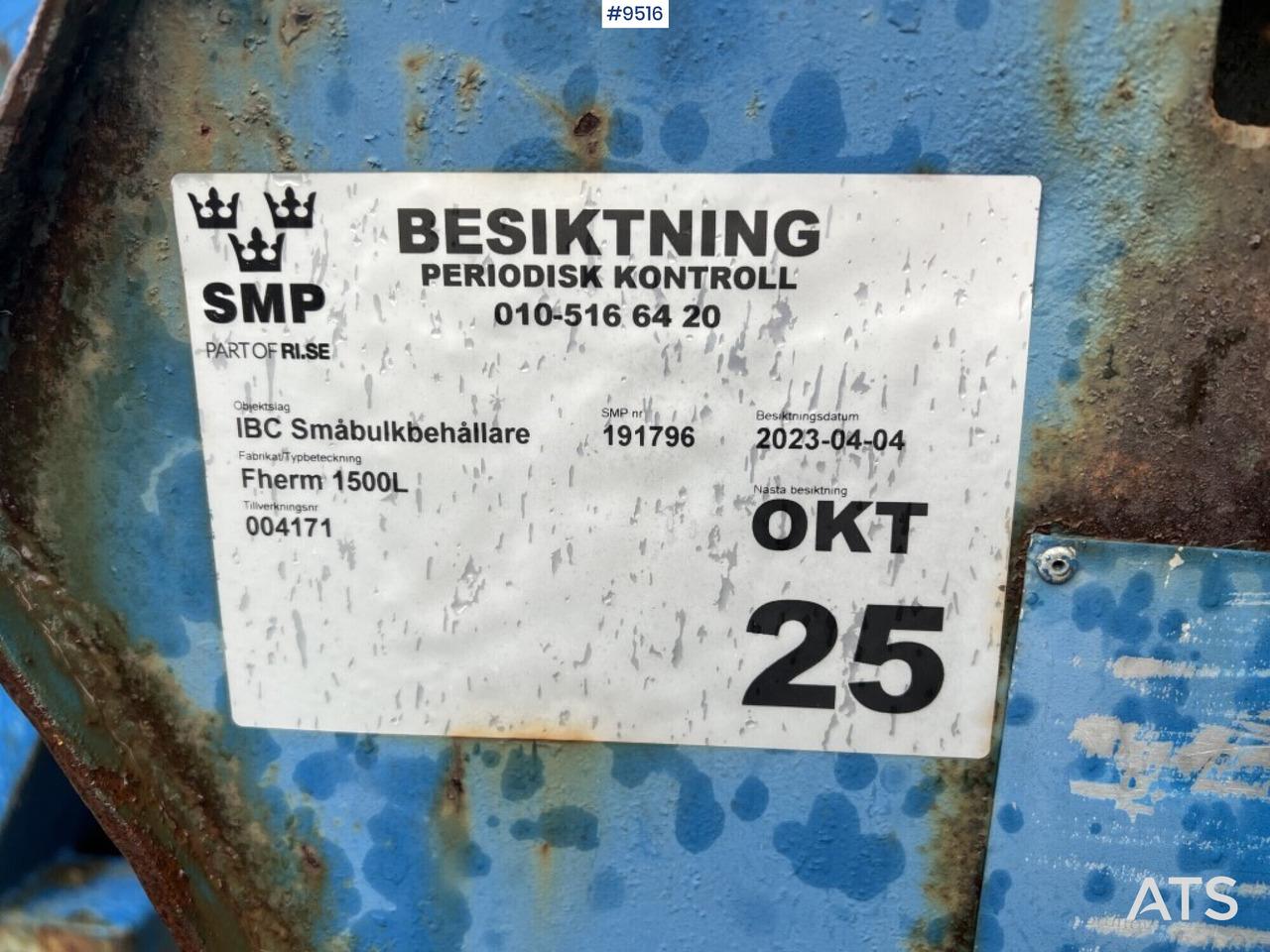 Uzglabāšanas tvertne Tank diesel - 1,5 cubic - J-O Fherm dumper: foto 6