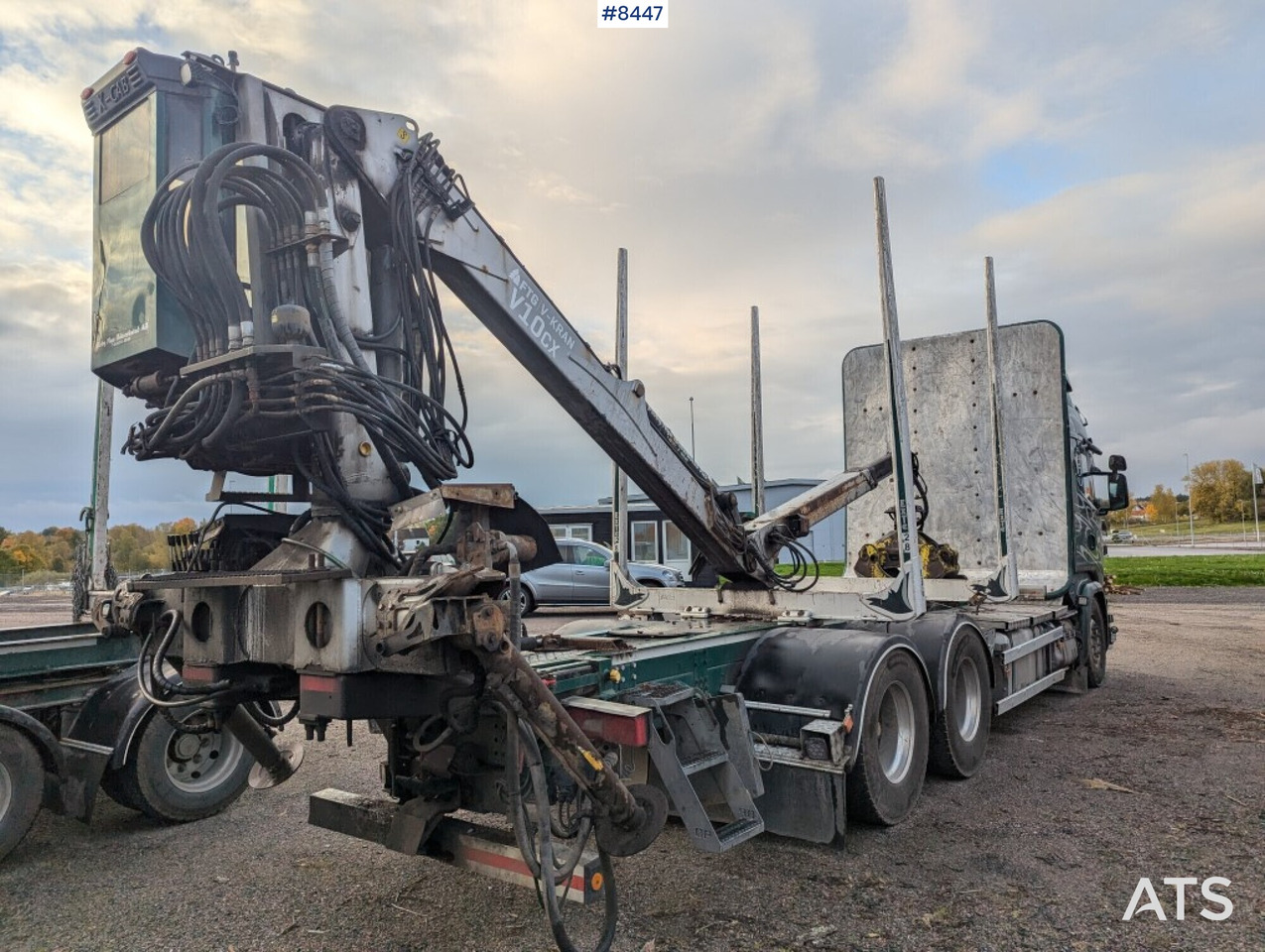 Timber Truck Scania R580 6X4 with crane and wagon - Kokvedējs: foto 3 Timber Truck Scania R580 6X4 with crane and wagon - Kokvedējs: foto 3