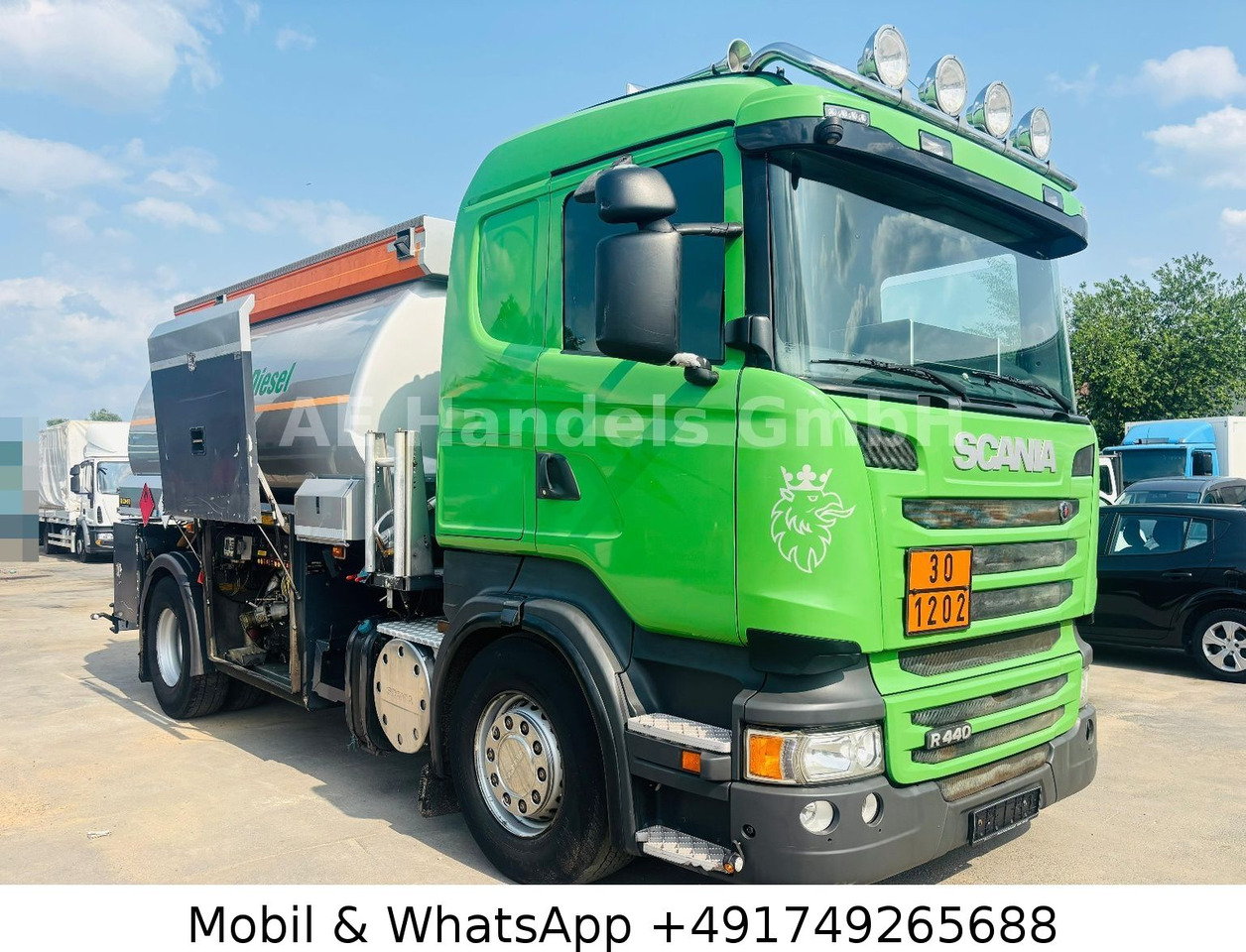Scania R440 Rohr *Retarder/Oben-Unten/2-Kammern/14m³ - Autocisterna: foto 1 Scania R440 Rohr *Retarder/Oben-Unten/2-Kammern/14m³ - Autocisterna: foto 1