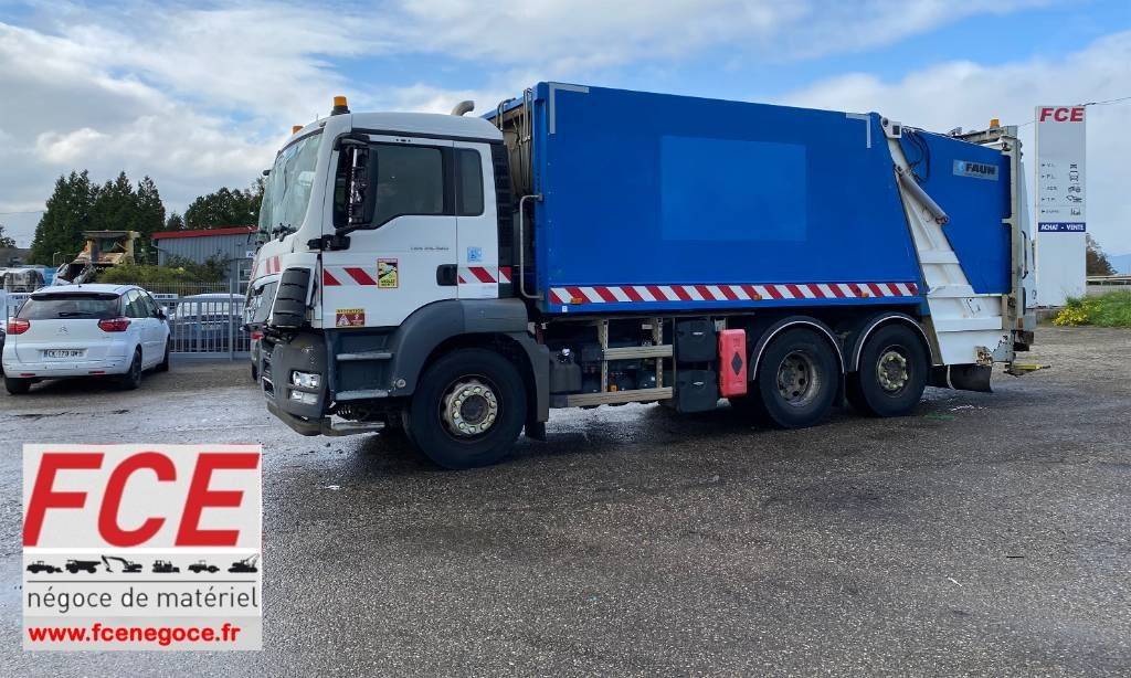 MAN TGS 26.360-6x2 FAUN VR5Z/ZÖLLER endommagé - Atkritumu vedējs: foto 1 MAN TGS 26.360-6x2 FAUN VR5Z/ZÖLLER endommagé - Atkritumu vedējs: foto 1