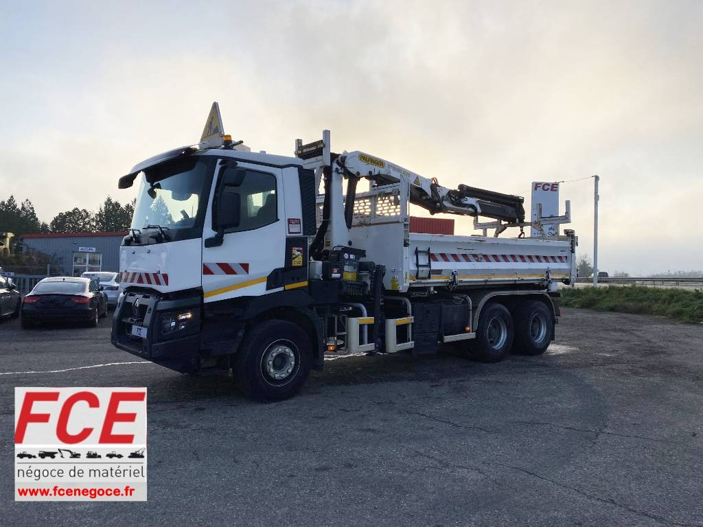 Renault C430 Dti11-Palfinger PK19.001/Tri-Benne endommagé - Kravas automašīna pašizgāzējs: foto 1 Renault C430 Dti11-Palfinger PK19.001/Tri-Benne endommagé - Kravas automašīna pašizgāzējs: foto 1
