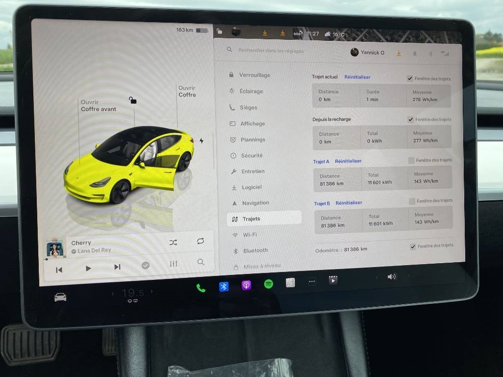 Vieglā automašīna Tesla MODEL 3 5YJ3 - Rwd-Carte Grise Française endommagé: foto 7