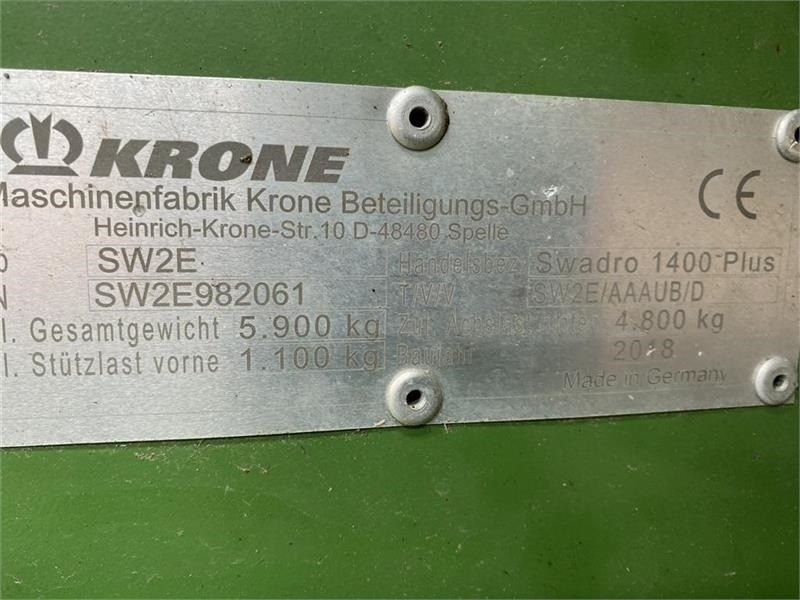 Krone Swadro 1400 plus - Vālotājs/ Ārdītājs: foto 3 Krone Swadro 1400 plus - Vālotājs/ Ārdītājs: foto 3
