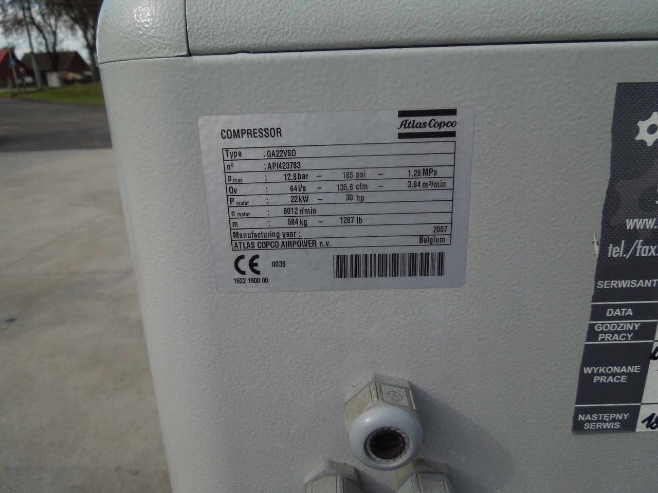 ATLAS COPCO GA22VSDFF - Gaisa kompresors: foto 5 ATLAS COPCO GA22VSDFF - Gaisa kompresors: foto 5