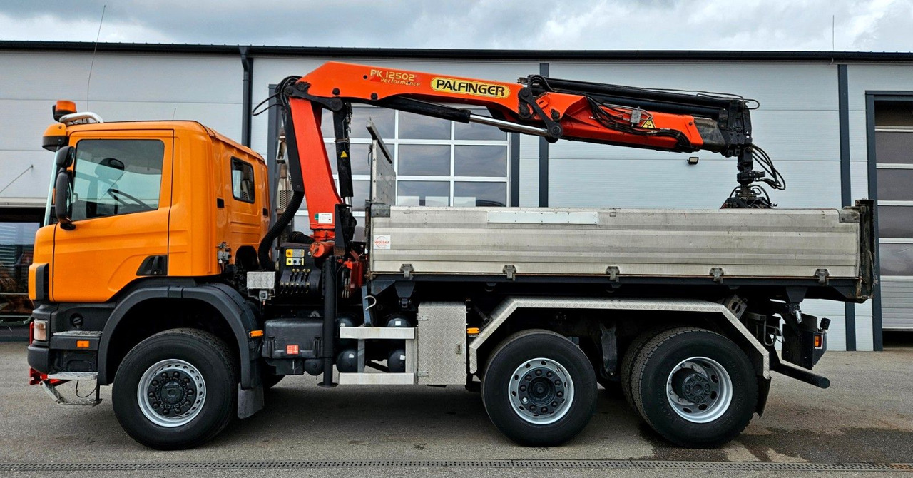 Scania P114 380 6x4-4 Palfinger PK12502 Kran Funk - Kravas automašīna pašizgāzējs, Kravas auto ar manipulatoru: foto 3 Scania P114 380 6x4-4 Palfinger PK12502 Kran Funk - Kravas automašīna pašizgāzējs, Kravas auto ar manipulatoru: foto 3