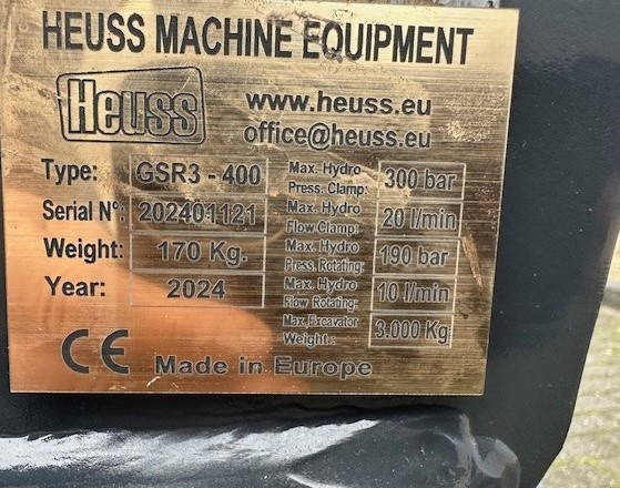 Overige Heuss GSR3-400 Nieuw Sorteer grijper CW05 - Greiferi: foto 4 Overige Heuss GSR3-400 Nieuw Sorteer grijper CW05 - Greiferi: foto 4