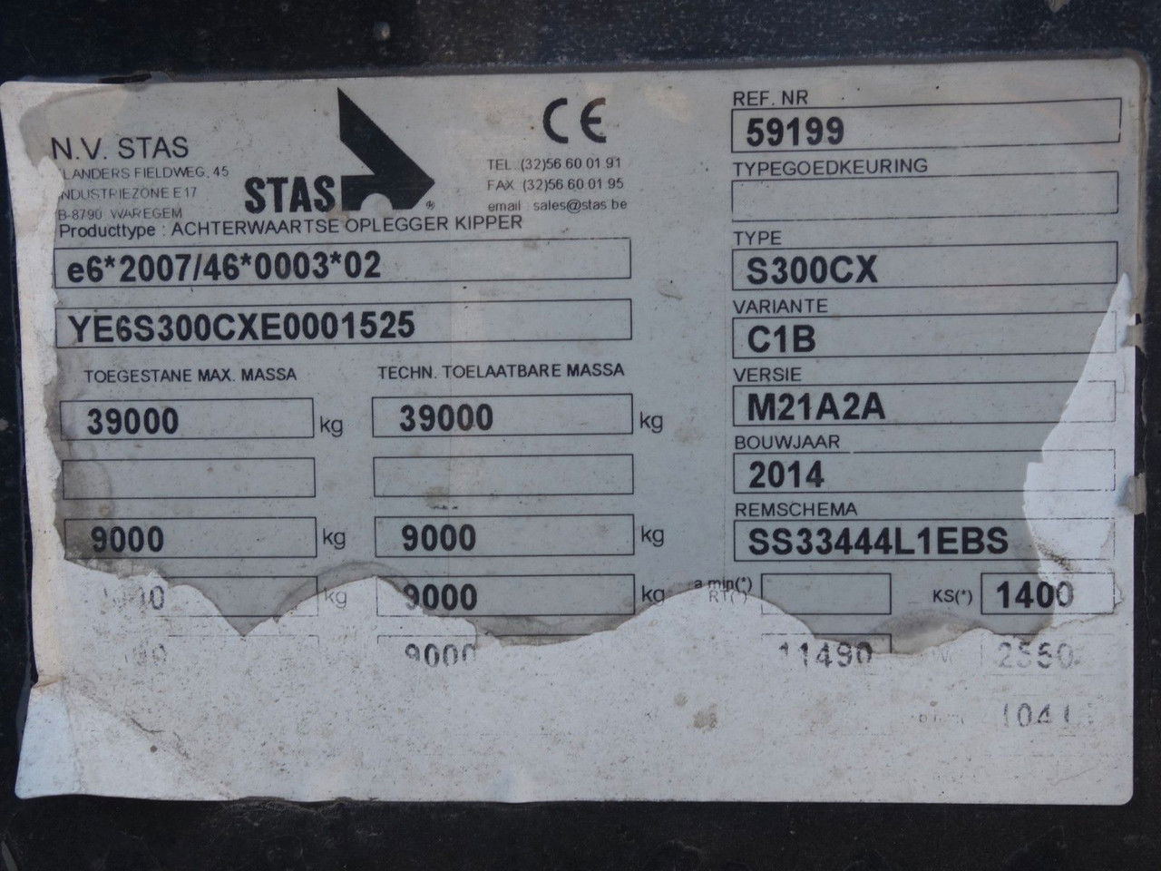 Puspiekabe pašizgāzējs Stas Alu kipper, 50 cm3, Liftachse, SAF, Rollplane: foto 19 Puspiekabe pašizgāzējs Stas Alu kipper, 50 cm3, Liftachse, SAF, Rollplane: foto 19