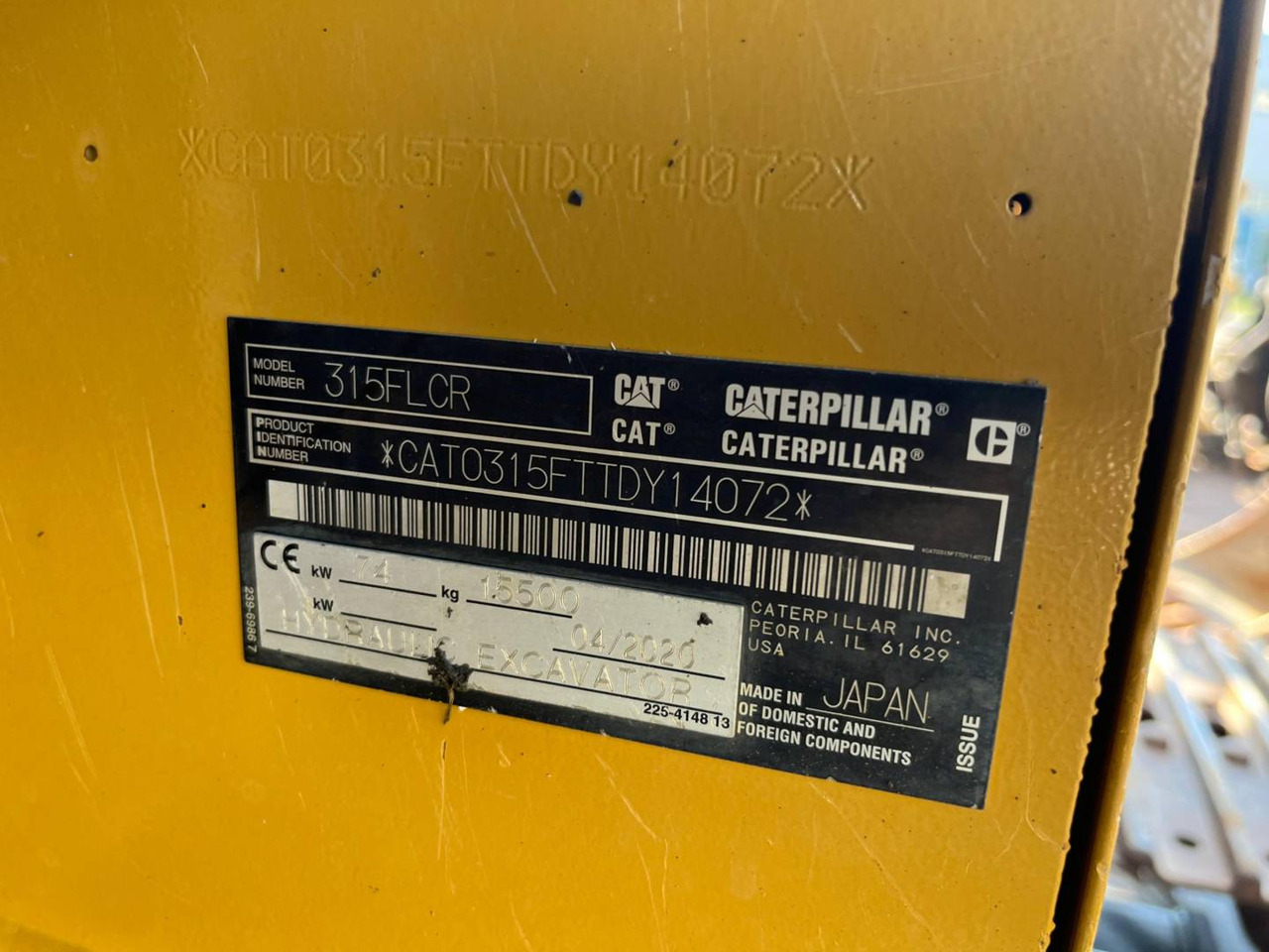 CAT 315FLCR - Kāpurķēžu ekskavators: foto 5 CAT 315FLCR - Kāpurķēžu ekskavators: foto 5