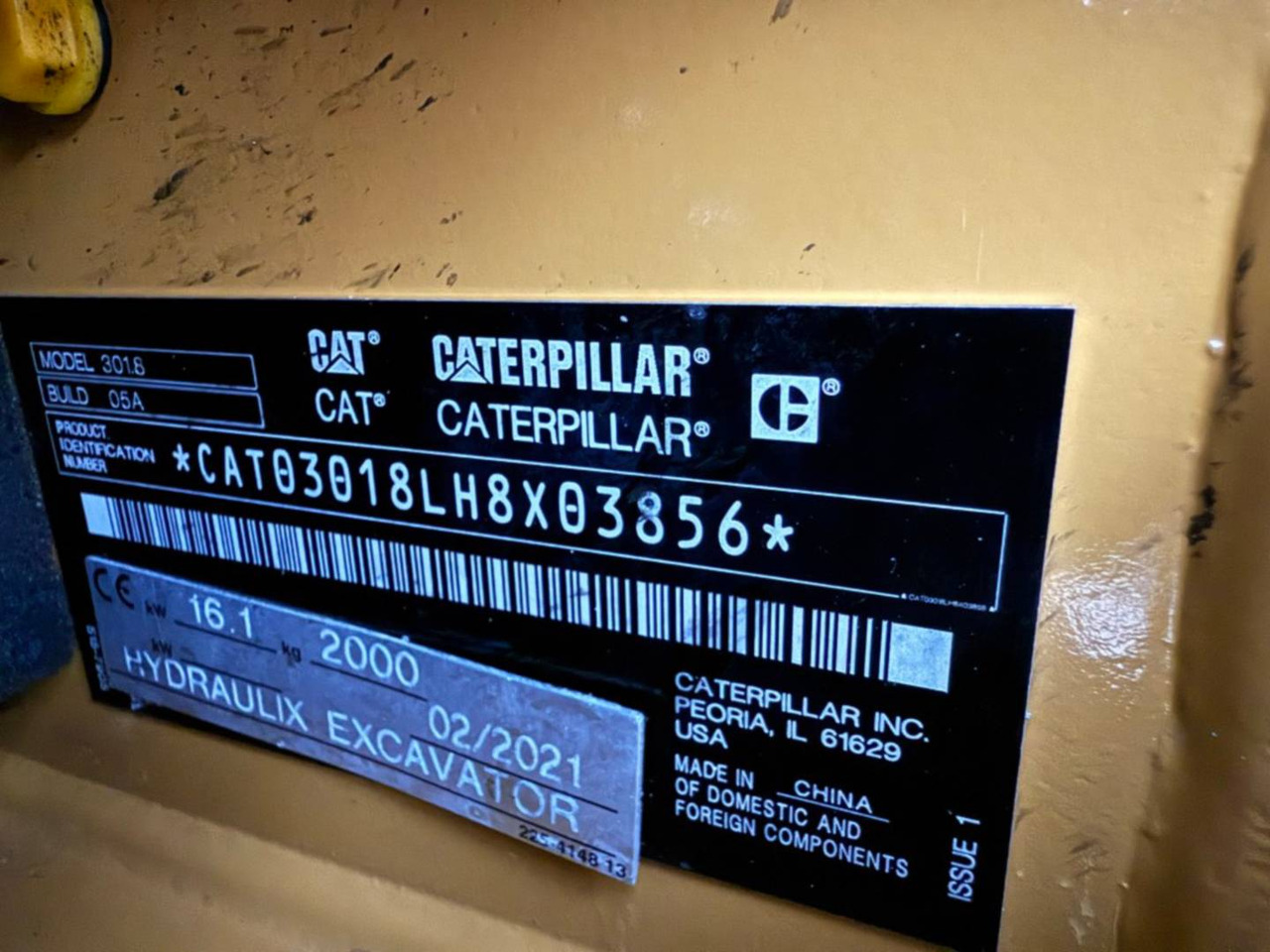 Kāpurķēžu ekskavators CAT 301.8: foto 6