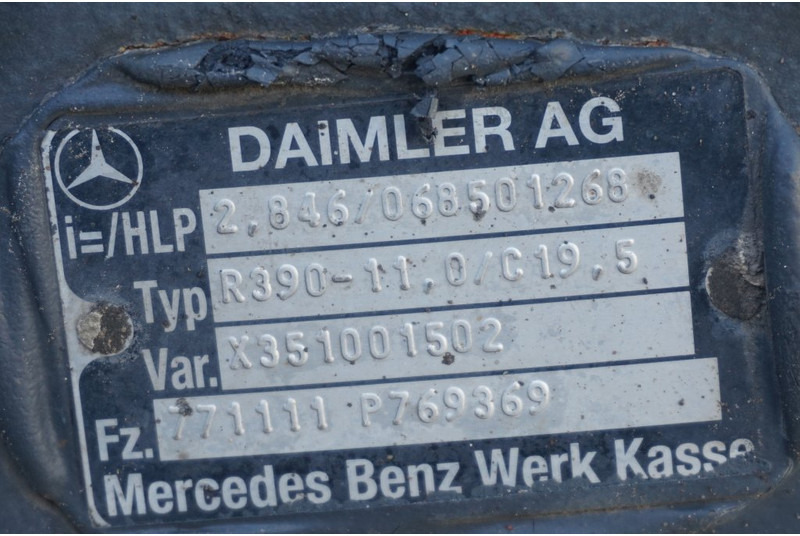 Mercedes-Benz R390-11/C-19.5 37/13 - Aizmugurējā ass - Kravas automašīna: foto 4 Mercedes-Benz R390-11/C-19.5 37/13 - Aizmugurējā ass - Kravas automašīna: foto 4