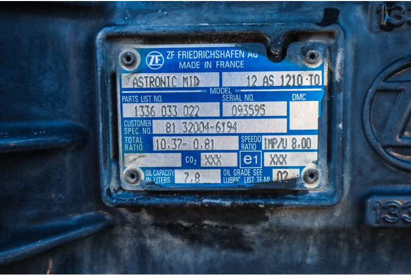 ZF 12AS1210OD TGM - Pārnesumkārba - Kravas automašīna: foto 5 ZF 12AS1210OD TGM - Pārnesumkārba - Kravas automašīna: foto 5