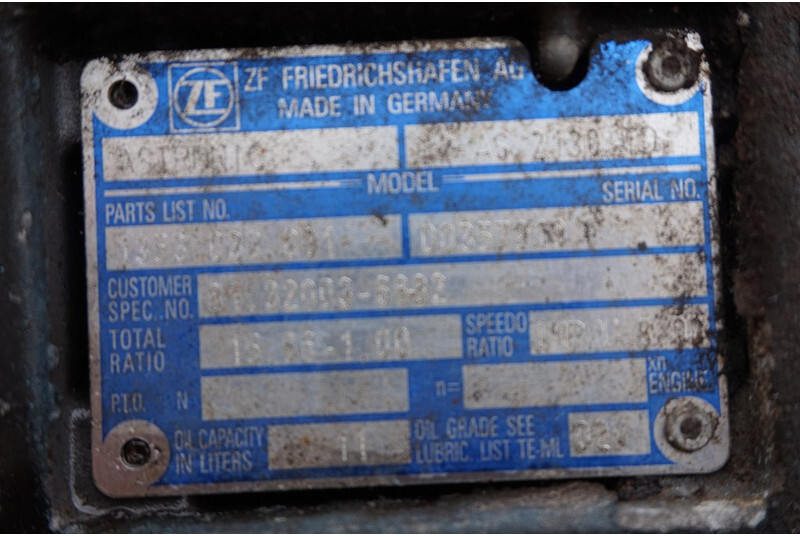 ZF 12AS2130DD TGA 81.32003-6882 - Pārnesumkārba - Kravas automašīna: foto 5 ZF 12AS2130DD TGA 81.32003-6882 - Pārnesumkārba - Kravas automašīna: foto 5