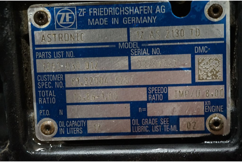 ZF 12AS2130DD TGS 81.32004-6257 - Pārnesumkārba - Kravas automašīna: foto 5 ZF 12AS2130DD TGS 81.32004-6257 - Pārnesumkārba - Kravas automašīna: foto 5