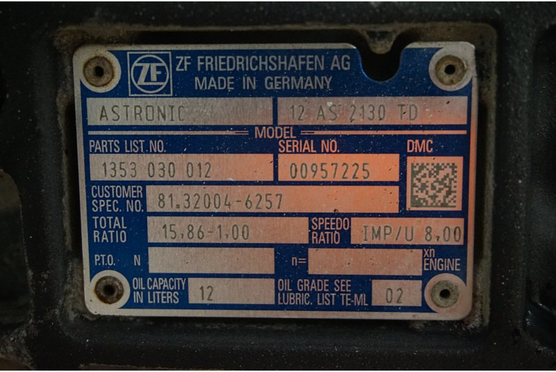 ZF 12AS2130DD TGS - Pārnesumkārba - Kravas automašīna: foto 5 ZF 12AS2130DD TGS - Pārnesumkārba - Kravas automašīna: foto 5