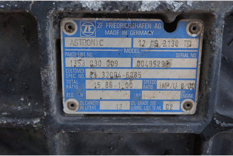 ZF 12AS2130TD TG-X 81.320004-6085 - Pārnesumkārba - Kravas automašīna: foto 5 ZF 12AS2130TD TG-X 81.320004-6085 - Pārnesumkārba - Kravas automašīna: foto 5