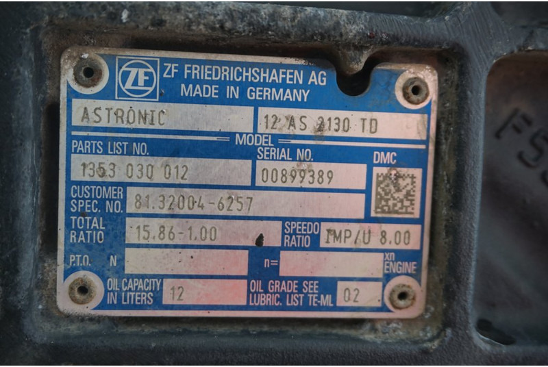 ZF 12AS2130TDM12 - Pārnesumkārba - Kravas automašīna: foto 5 ZF 12AS2130TDM12 - Pārnesumkārba - Kravas automašīna: foto 5